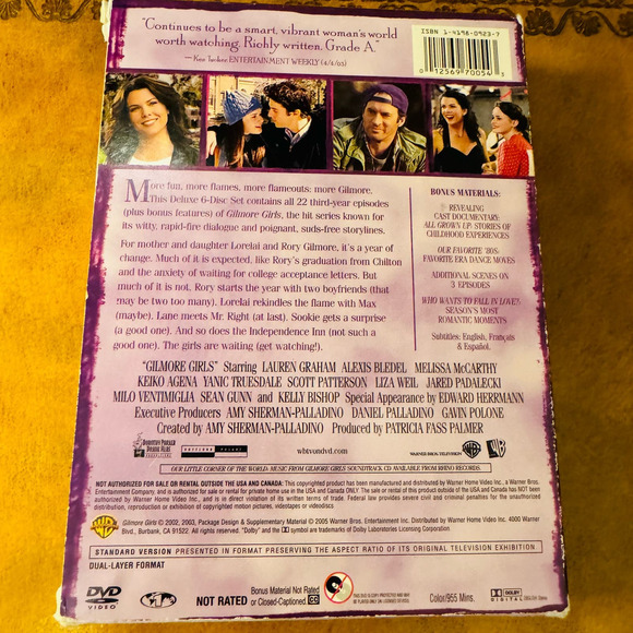 Gilmore Girls The Complete Third Season DVD Set 6 CD Discs Lorelai Rory Snookie - Picture 3 of 11